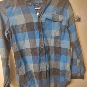 Boys blue Hooded flannel